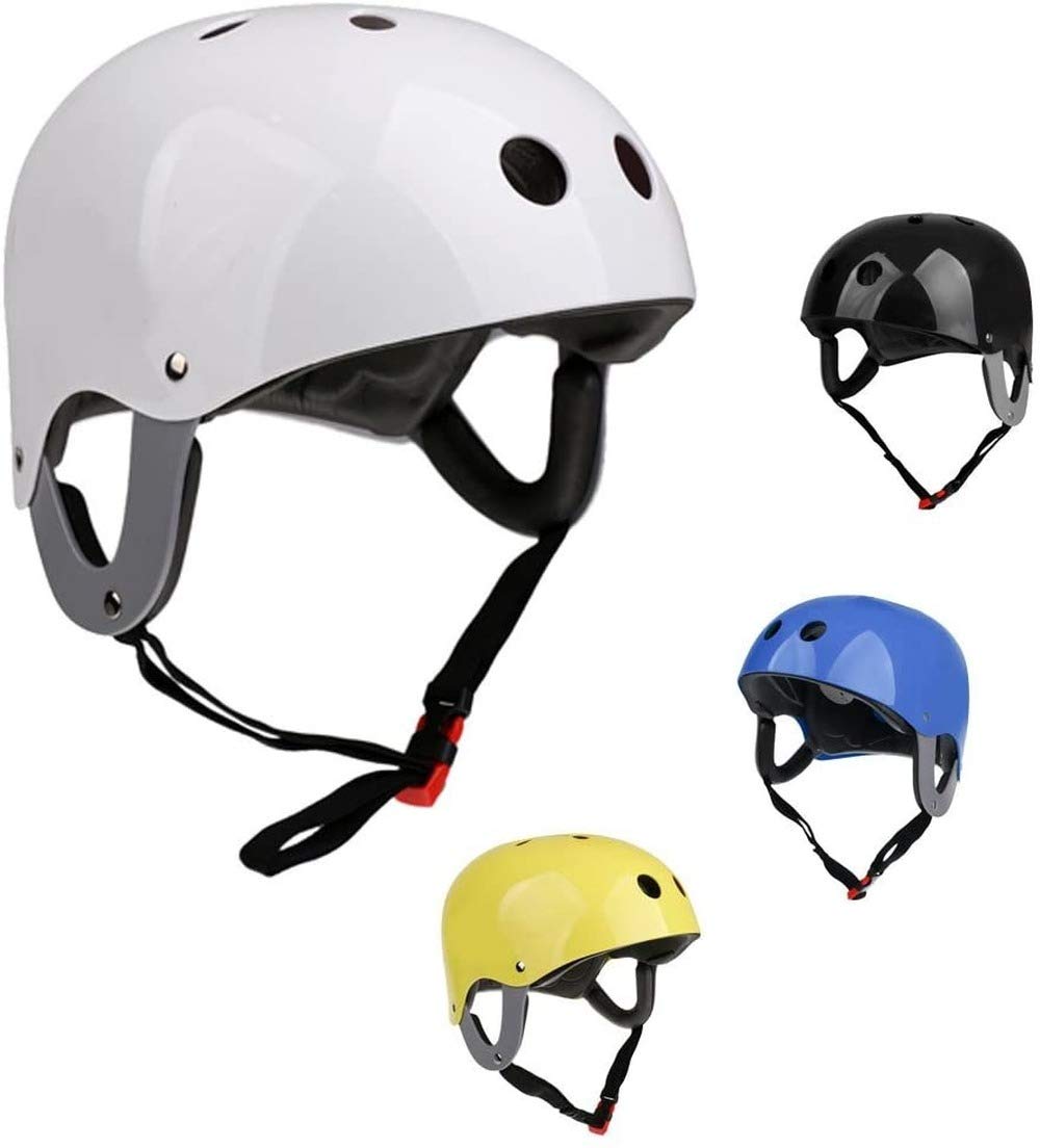Casco de seguridad para deportes acuáticos kayak kitesurf windsurf vela patinaje 57-62 cm blanco