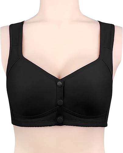 Miniatura 2 de Brasier Daisy para mujer, brasier deportivo con realce para mujer, sin varillas, espalda de belleza, de alto soporte, cierre frontal, cierre