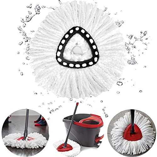 5 Pack Spin Mop Head Replacements, Microfiber Mop Refills Spin Mop Replacement Heads, Spinning Mop Head Refill Reusable 360 Degree Easy Wring Replacement Mop Head, Mop Refill Heads For Floor Cleaning #TOP4