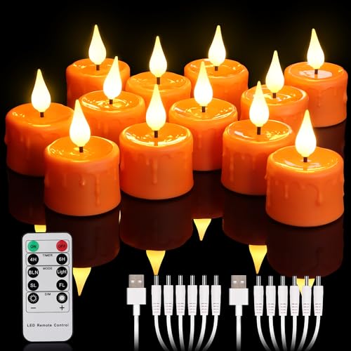 Bougies LED sans flamme orange pour sécuriser votre décoration intérieure