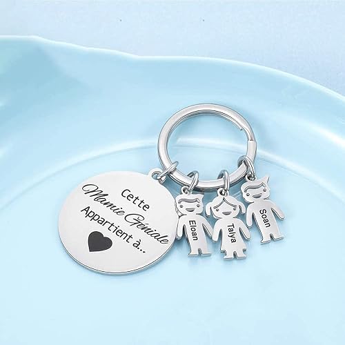 Miniatura 4 de Llavero personalizado de los encantos, llavero personalizado de encargo de los encantos del niñode la muchach