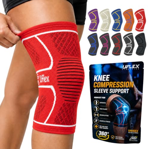 Image of Knee Brace for Men and Women Knee Compression Sleeve Knee Support Wraps for Arthritis Joint Pain Relief, Workout, Swelling, Sports, Circulation, Running, Recovery for ACL & Meniscus Tear