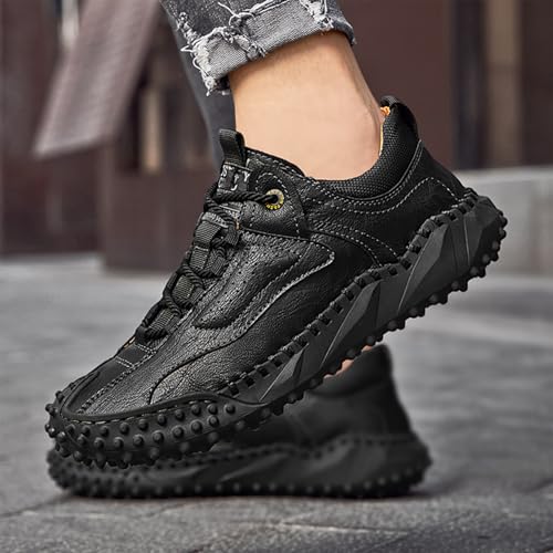 Cushygait Men’s Leather Hiking Boots – Orthopedic Support, Genuine Leather, Non-Slip, Lightweight3