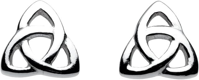 Heritage Women's Sterling Silver Celtic Trinity Knot Stud Earrings