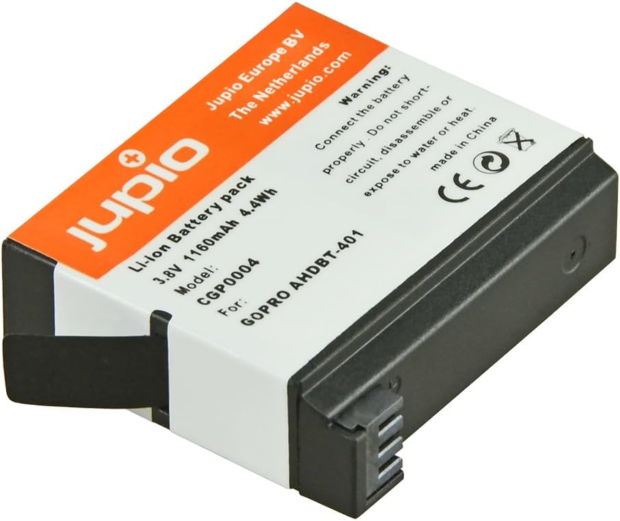 Jupio Digital Camera Replacement Battery for GoPro AHDBT-401 Hero 4, Grey (CGP0004)
