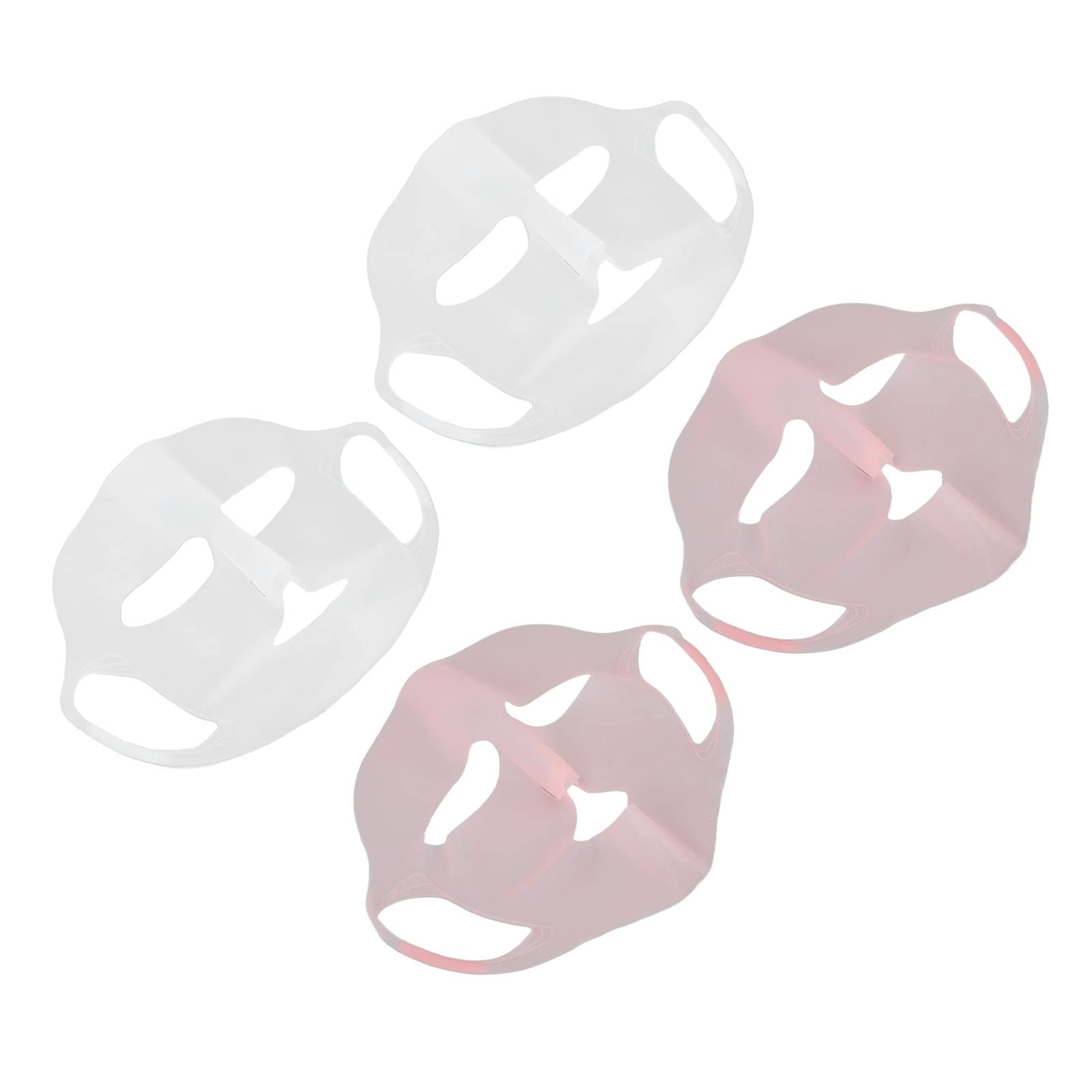 Eacam Silikon-Gesichtsmasken-Halter, Wiederverwendbar, Silikon-Gesichtsmaske, Wiederverwendbare Gesichtsmasken-Abdeckung, 4 Stück, Hängendes Ohr, Feuchtigkeitsspendend, Anti-Versc