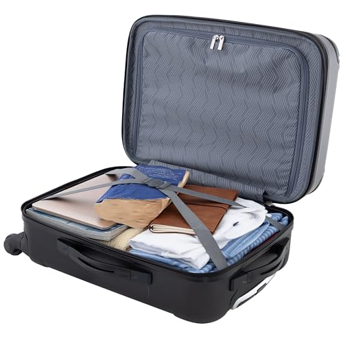 Travelers Club Luggage Chicago 20 Inch Expandable Carry-On Spinner, Black, One Size image 6