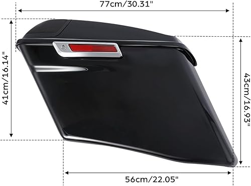 Miniatura 3 de TCMT Alforja estirada de 4 pulgadas, tapas de altavoces de 5 x 7 pulgadas para Harley modelos Touring 2014-2023, CVO Road King, Road Glide, Street