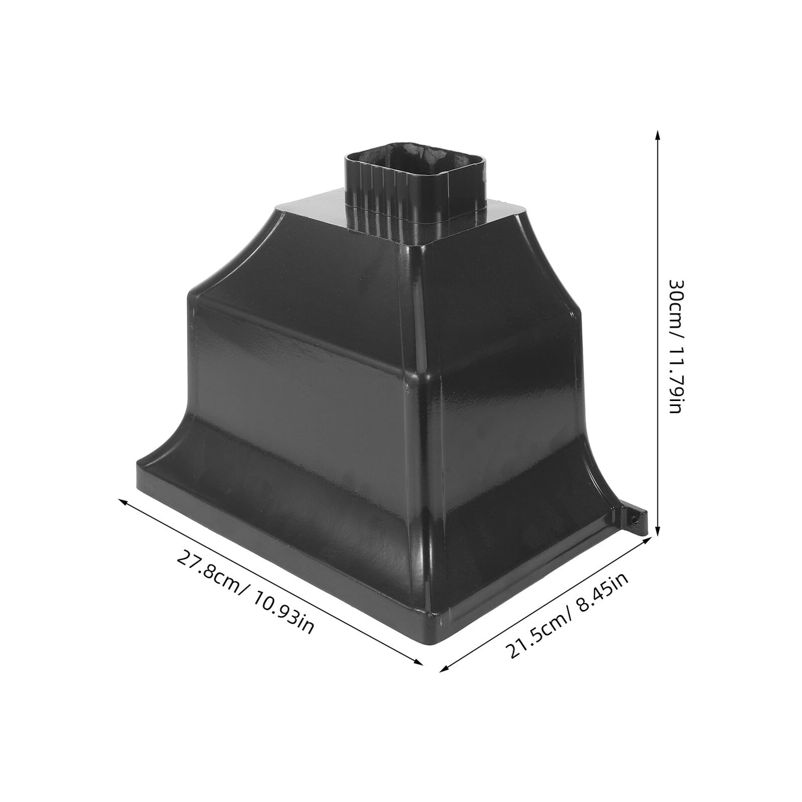 Kisangel Adaptador Curvo de Canalón de Lluvia de Aleación de Aluminio Conector para Bajantes y Recogedor de Agua para Jardín Embudo de Recolección de Agua de Techo Resistente y Fácil de