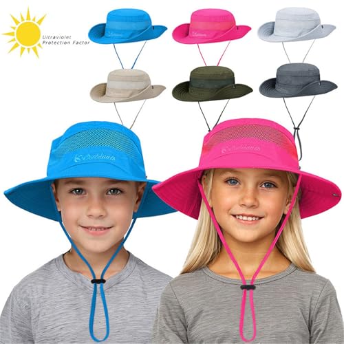 UncleS Foldable Children's Sun Hat with UPF 50 Prevent Adjustable Chin Cord Fishing for Children Outdoor Adventures Accessories Toddler Sun2