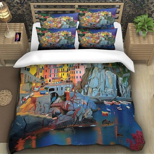 Parure de lit Méditerranée 140x200cm effet 3D pour ados - 5