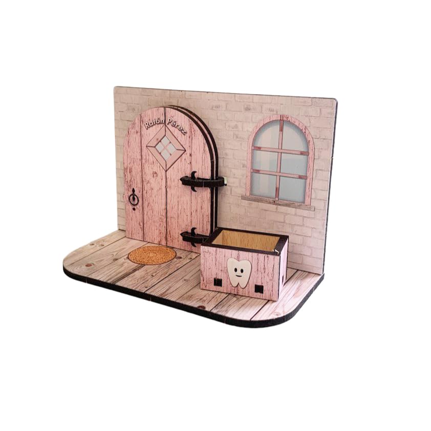 MADERCLIP Magic Door Ratoncito Perez (Pink), 13.5 x 6.5 x 9 cm