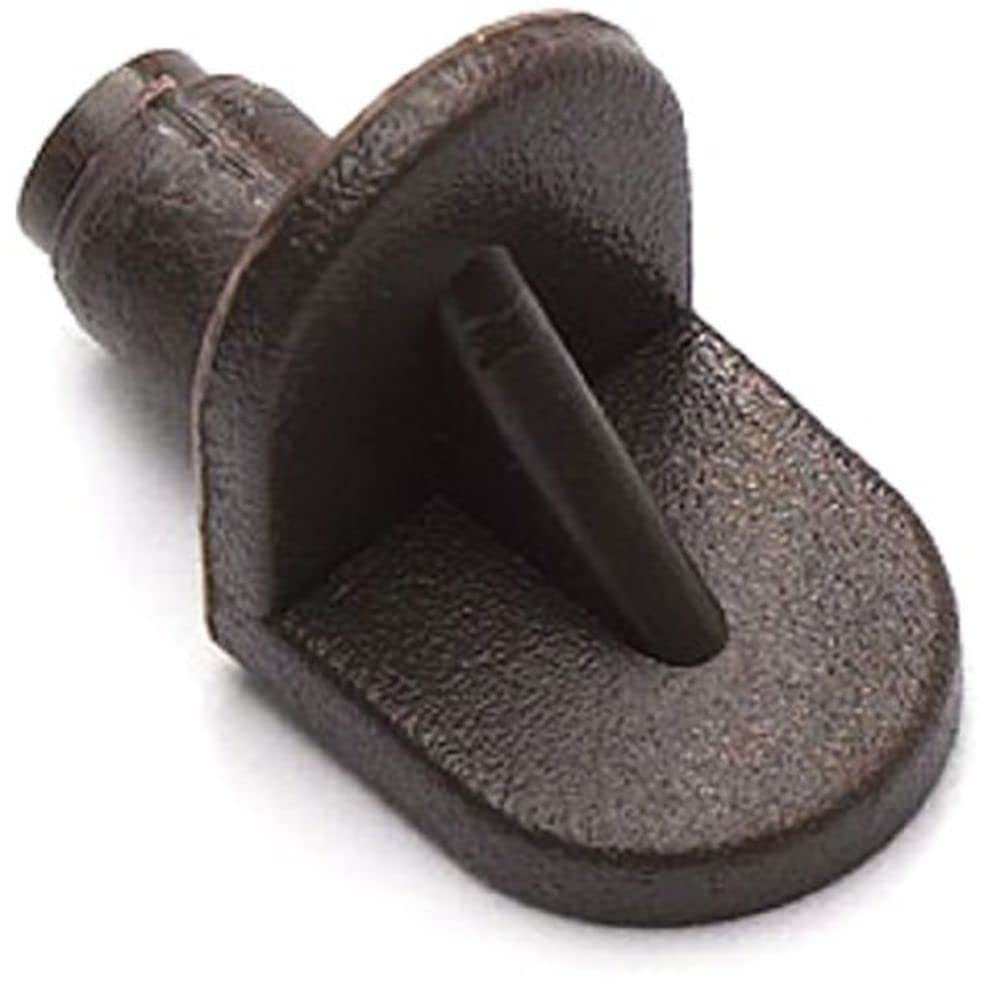Merriway® BH01153 (24 Pcs) Push-In Shelf Supports 6 mm Hole Brown - Pack of 24 Pieces