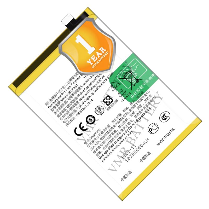 Image of Original BLP851 Battery Compatible for Oppo A74 4G (CHP2219) | A95 4G (CHP2365) | F19 (CHP2219, CPH2219) | F19s (CPH2219, CPH2223) | Reno 6 Lite (CPH2365) - (5000mAh) - 1 Year Warranty K7
