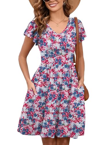 Image of Heymoments Short Sleeve Summer Dress for Women with Pockets