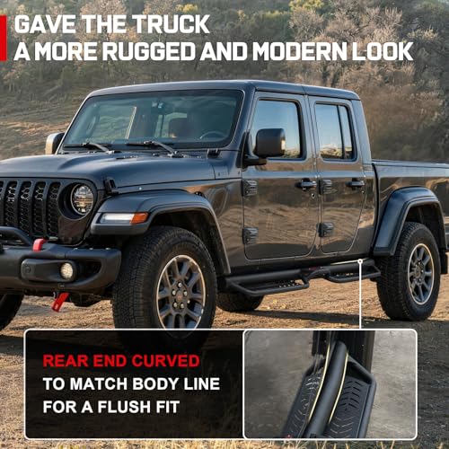 Image of COMNOVA Running Boards Side Steps for 2020-2026 Jeep Gladiator JT 4 Doors