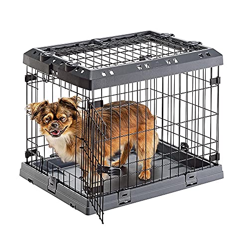 Ferplast Gabbia Cane in Metallo Gabbia Pieghevole per Cani Molto Piccoli Superior 60 Recinto in Metallo, con Separatore, Doppia Serratura, 62 x 47 x h 50 cm.