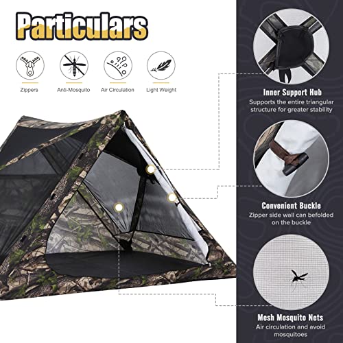 Image of MASTERCANOPY 7x7 Portable Screen House Room Pop up Gazebo Outdoor Camping (7x7, Camouflage)