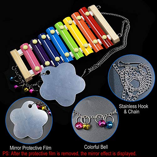 Huhn-Xylophon-Spielzeug, Hühner-Spielzeug mit 8 Metallschlüsseln, Gemüse-Futterstation für Hühner, Hühnerstall, Pecking… – Bild 4