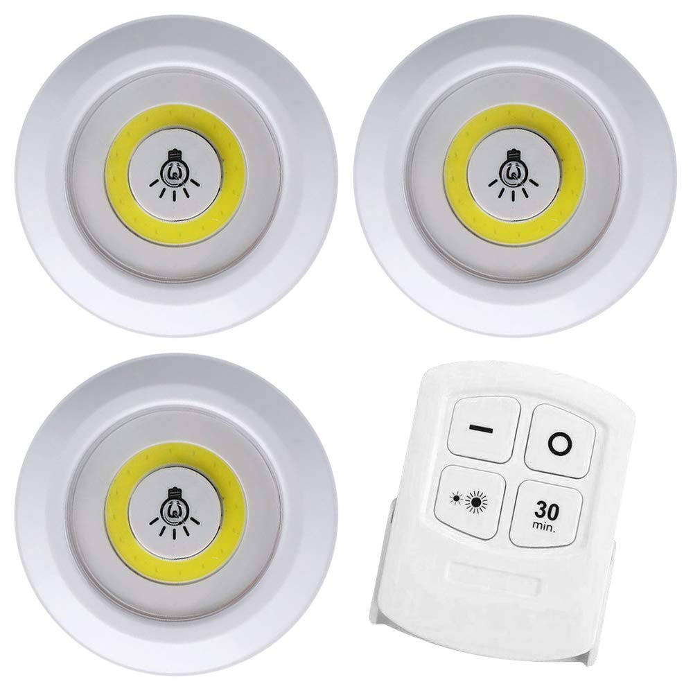 Amazon | リモコン対応ミニLEDライト 3個セット プッシュでON/OFF