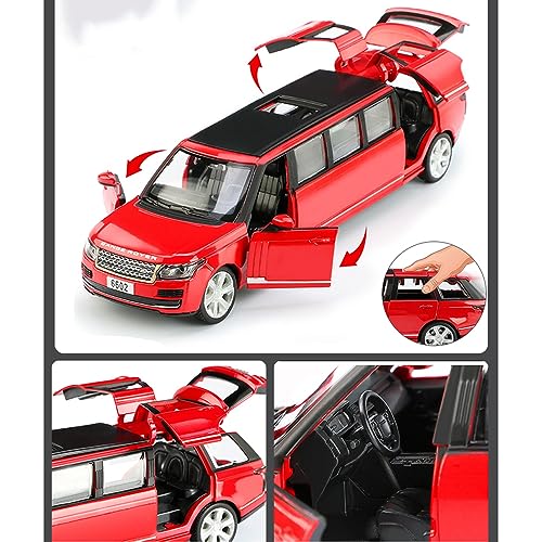 Image of Deuson Ecom Exclusive Alloy Metal Pull Back Die Cast Car 1:32 Long Range Rover Diecast Metal Pullback Toy Car With Openable Doors, Light Music Boys Gifts Toy - Multicolor