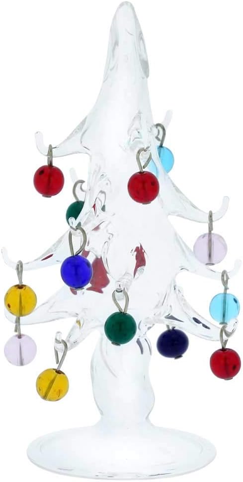 GlassOfVenice Murano Glass Christmas Tree with Ornaments
