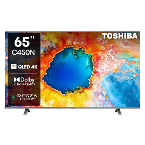 Image of Toshiba 164 cm (65 inches) C450NP Series 4K Ultra HD Smart QLED TV 65C450NP (Black)