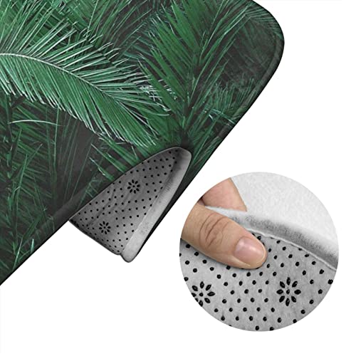 DIRYKILP Badematte + Konturmatte + WC-Deckelbezug, Blätter der Palme 3 Stück Badematten Set, mit rutschfester… – Bild 6