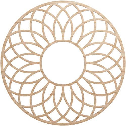 Image of Ekena Millwork 36 inchOD x 12 1 /4 inchID x 1 /4 inchT Cannes Wood Fretwork Pierced Ceiling Medallion, Alder
