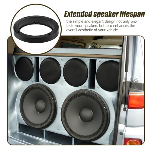 Adaptadores de anillo para altavoz de coche de 6,5 pulgadas y grosor de 15 mm en color negro 4