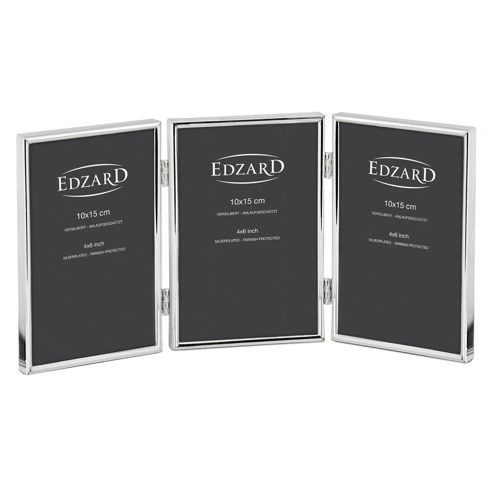 EDZARD Cornice tripla Collage Genua (3 foto 10x15 cm) placcata argento