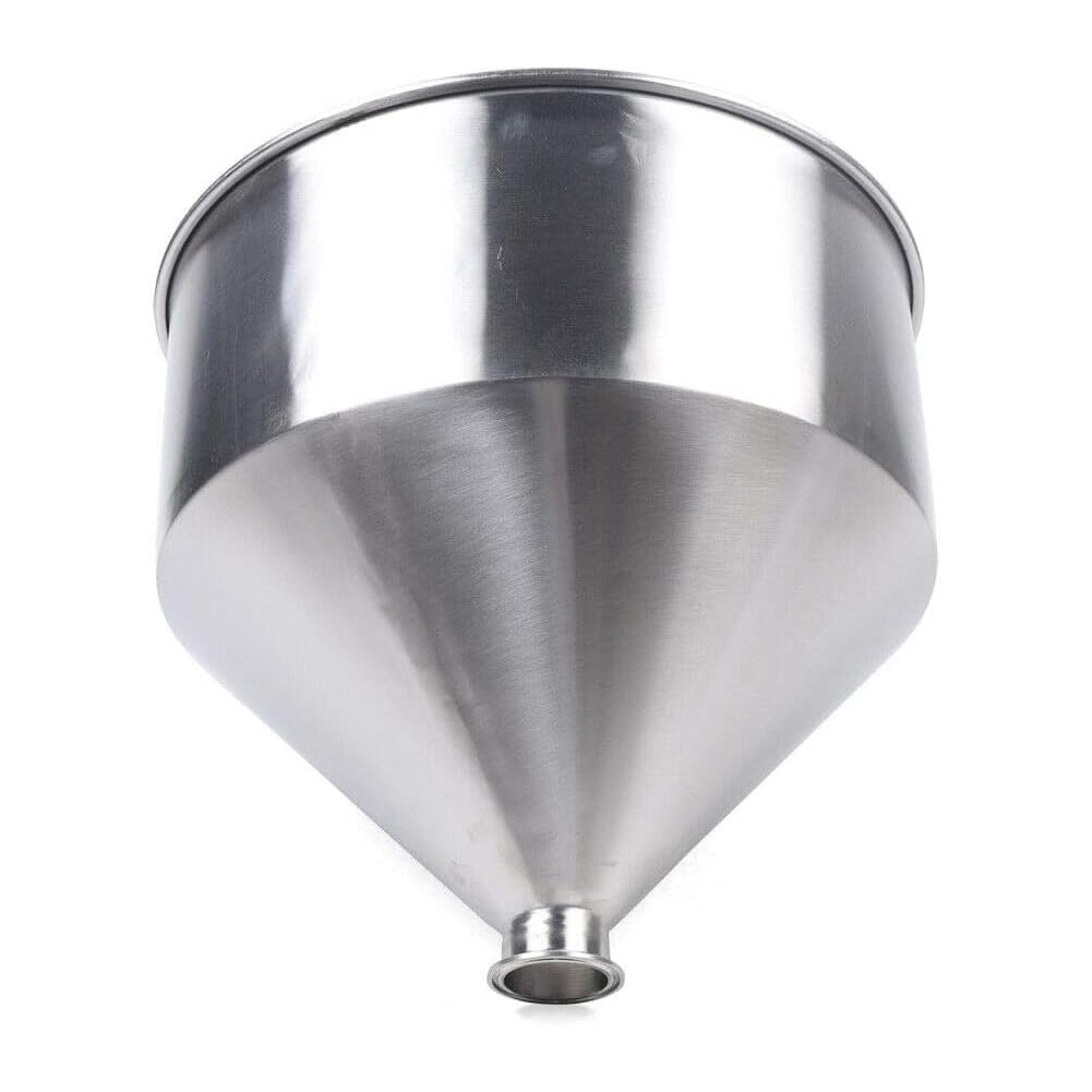 Acero Inoxidable 304 Máquina De Llenado Tolva, 10L-50L Líquido Pasta Tolva De Llenado Máquina Llenadora Embudo Contenedor Tanque Para Agua Aceite Crema (Plata),10L,50.5mm