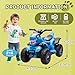 Okybaby Electric Dinosaur Ride On ATV for Kids, 12V 4-Wheel Toy Car with Music, Microphone Interface, Bluetooth & LED Lights, 1.86MPH Safe Speed, 2WD Kids Car, Blue