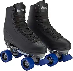 Chicago Men's Classic Roller Skates - Premium Black Quad Rink Skates