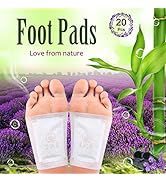 Detox Foot Pads (20pcs) Natural Plant Bamboo and Ginger lavender deep Cleansing Foot Mask Patches...
