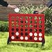 Maxmass Giant 4 in a Row Game, Wooden Connect Four Game with 42PCS Chips and Carrying Bag, Outdoor Indoor Kids Adults Jumbo 4-to-Score Board Game for Kids Adults (Red)
