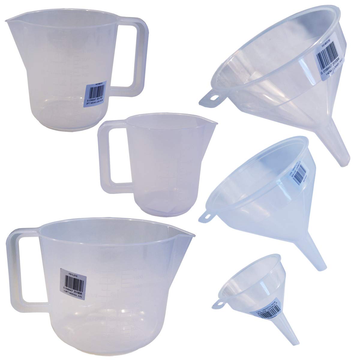 Balliihoo Homebrew Transparent Balliihoo 6 Piece Plastic Jug And Funnel Set