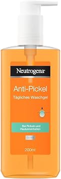 Neutrogena Daily Anti-Pimple Cleanser 200ml, Clarifying Face Care for Clean Skin, Oil-Free Facial Cleanser Gel with Salicylic Acid for Mild Acne Also for Sensitive Skin