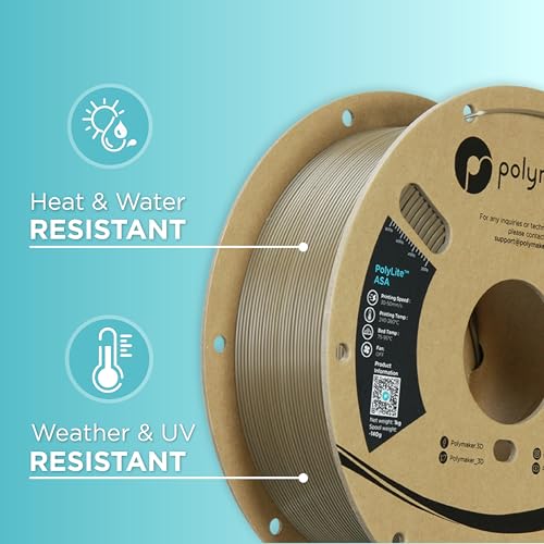 Image of Polymaker ASA Filament 1.75mm Olive Brown, 1kg ASA 3D Printing Filament, Heat & Weather Resistant - ASA 3D Printer Filament Perfect for Printing Outdoor Functional Parts