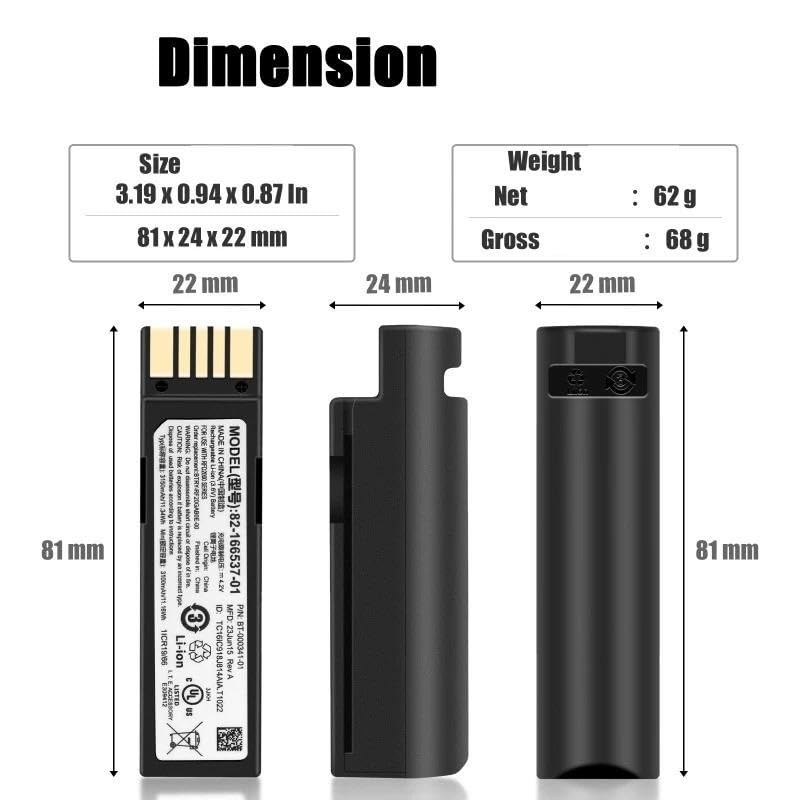 Batería De 3150mAh 82-166537-01 BT-000341-01 For Zebra DS3678 LS3678 LI3678