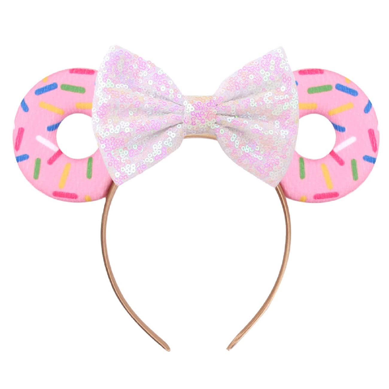 Amazon.com : LSHDXD Hairband, Pink Donut Cut Headband with  display picture 2