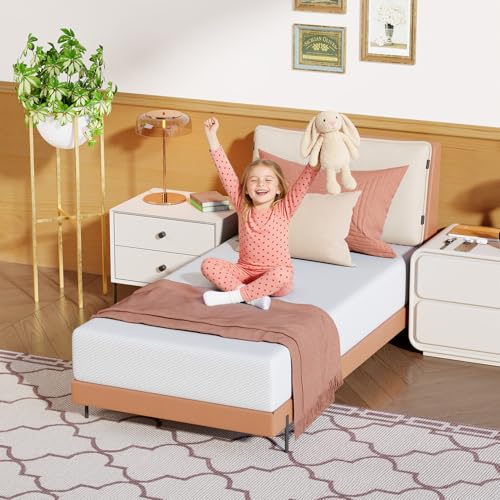 Image of FDW 10 Inch Twin Mattress, Medium Firm Base Foam, Breathable & Comfortable with Removable Washable Zipper Cover, Bed in a Box, CertiPUR-US Certified, White