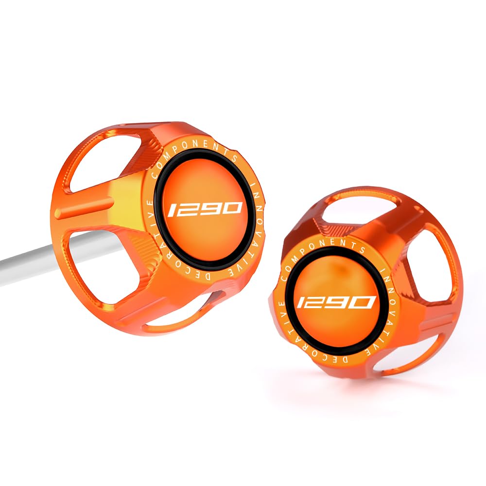 Modeer Pour 1290 SUPER DUKE GT 2016~2024 1290 Super Duke R/EVO ~2023 Moto Protection contre les chutes Roue arrière Axe Fourche Crash Slider Guard Accessoires (Orange/Noir)