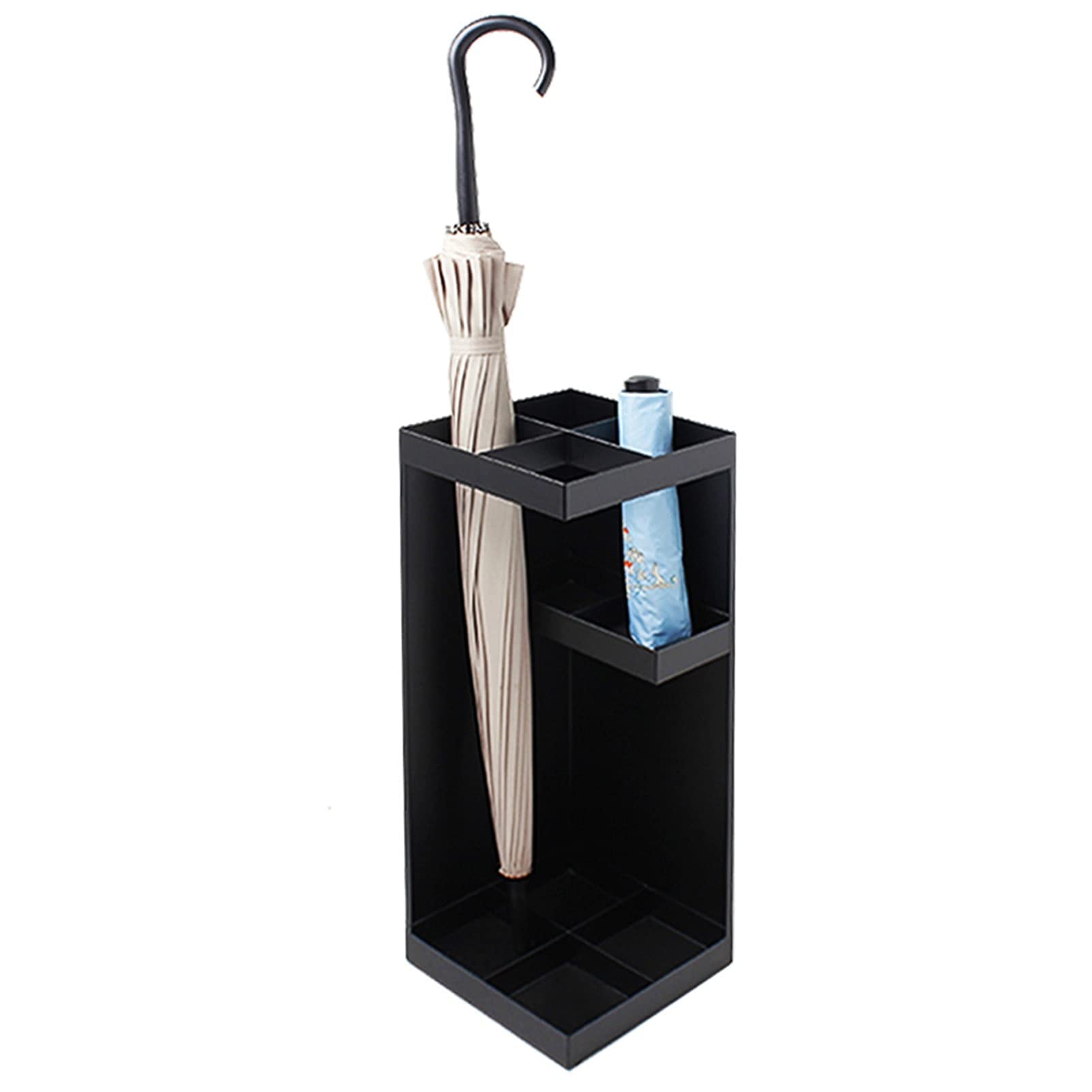 Porte-parapluie avec plateau d'égouttement amovible en métal Slish noir