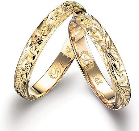 Amazon | BYTHESEA ハワイアンジュエリー ペアリング 刻印無料 K14