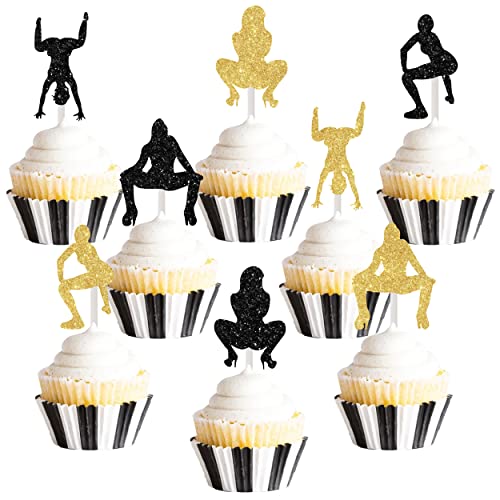 Twerk Cupcake-Topper, schwarz und gold Cover