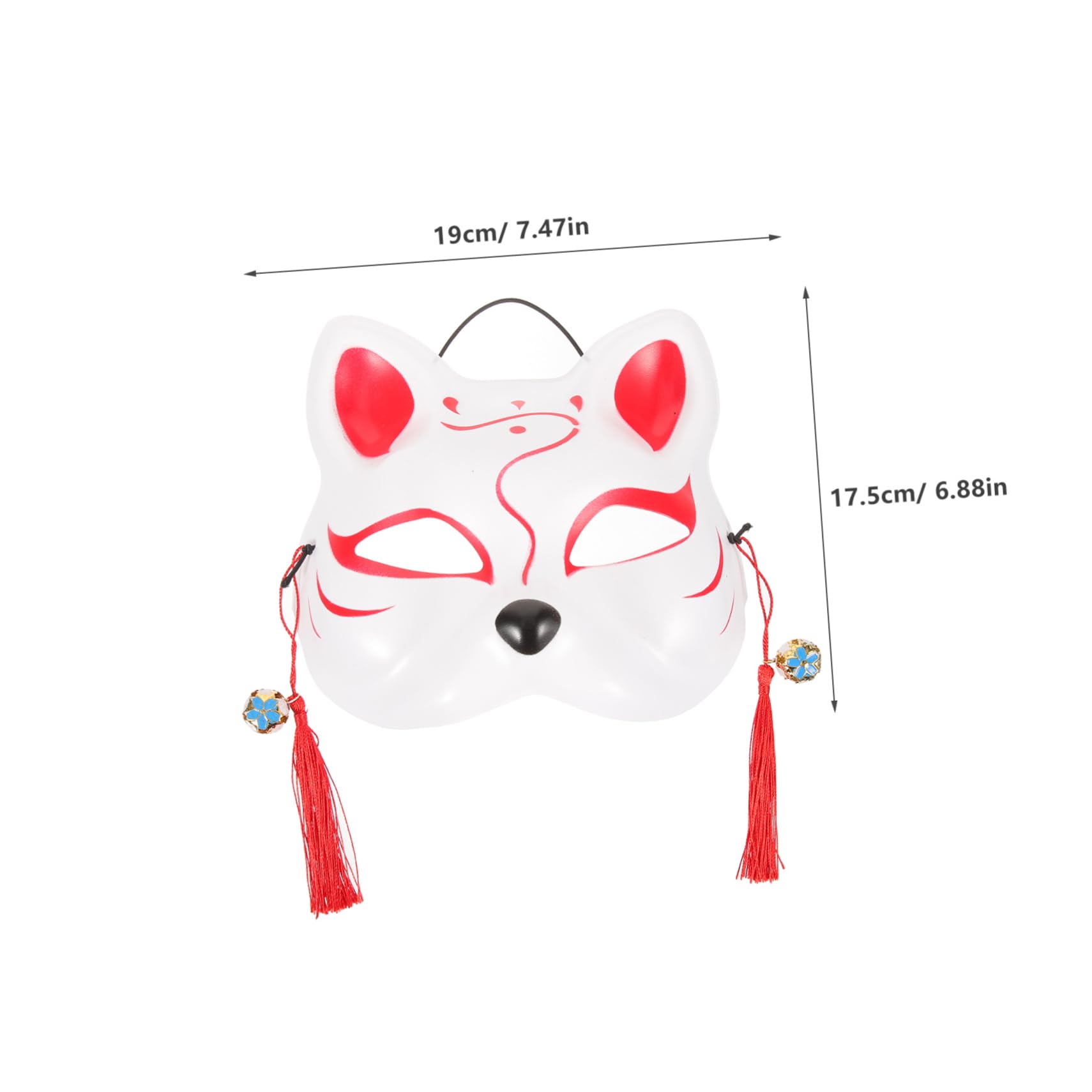 Luxshiny Style Cat Mask Japanese Cosplay Mask Ears for Photography Props Lightweight and Comfortable