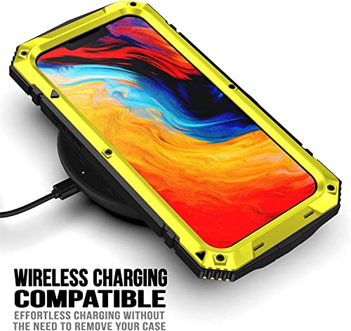 Coque métal iPhone 14 antichoc intégrale de qualité militaire jaune 6,1 - 2
