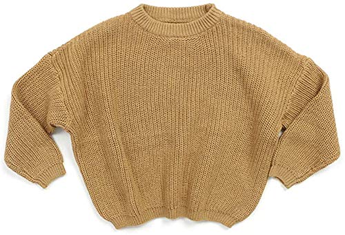 Infant Toddler Baby Girl Boy Knit Sweater Pullover Tops Crewneck Sweatshirt Blouse Warm Thick Fall Winter Clothes (Beige,2-3T)