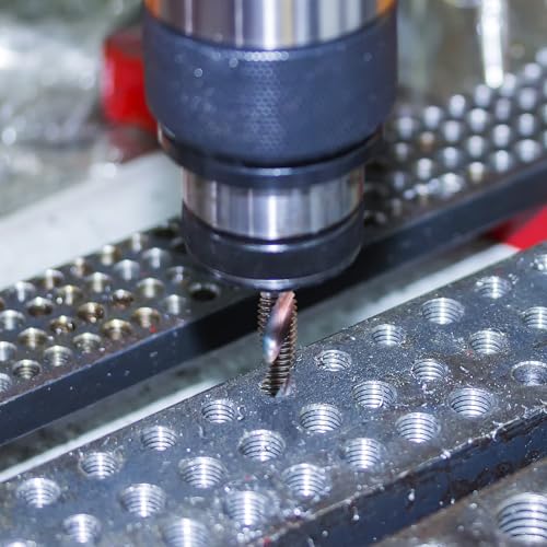 QUARKZMAN Gewindebohrer für Maschine M10 x 1.5, HSS4341 Nanoblaue Beschichtung Sechskantgriff, Universal-Bohrer für die meisten Situationen